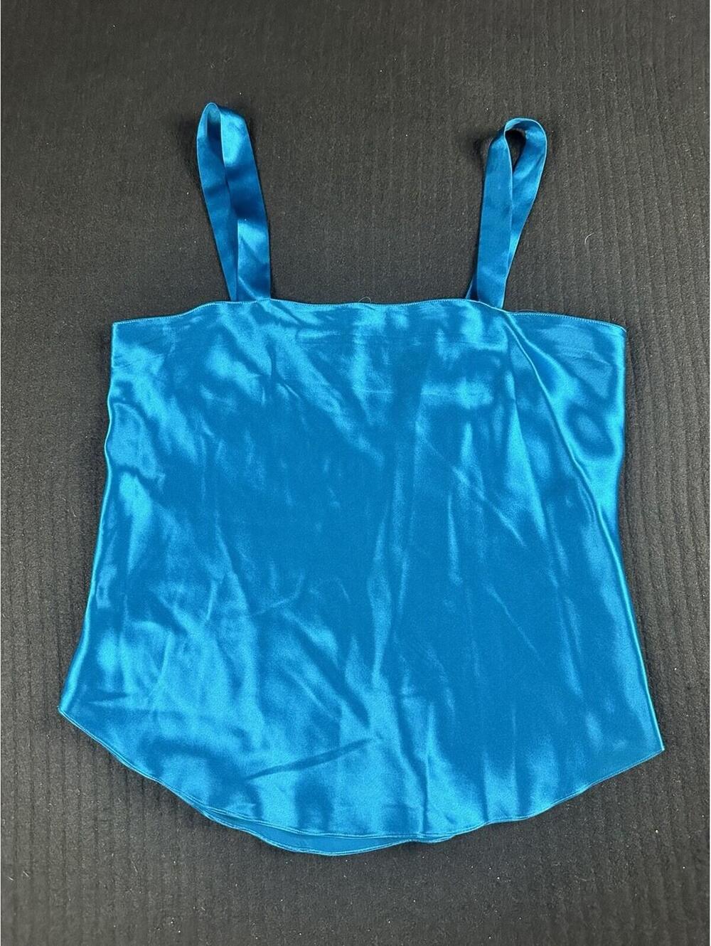 💙✨ Vintage Intimes 100% Silk Teal Camisole Top XXS ✨💙